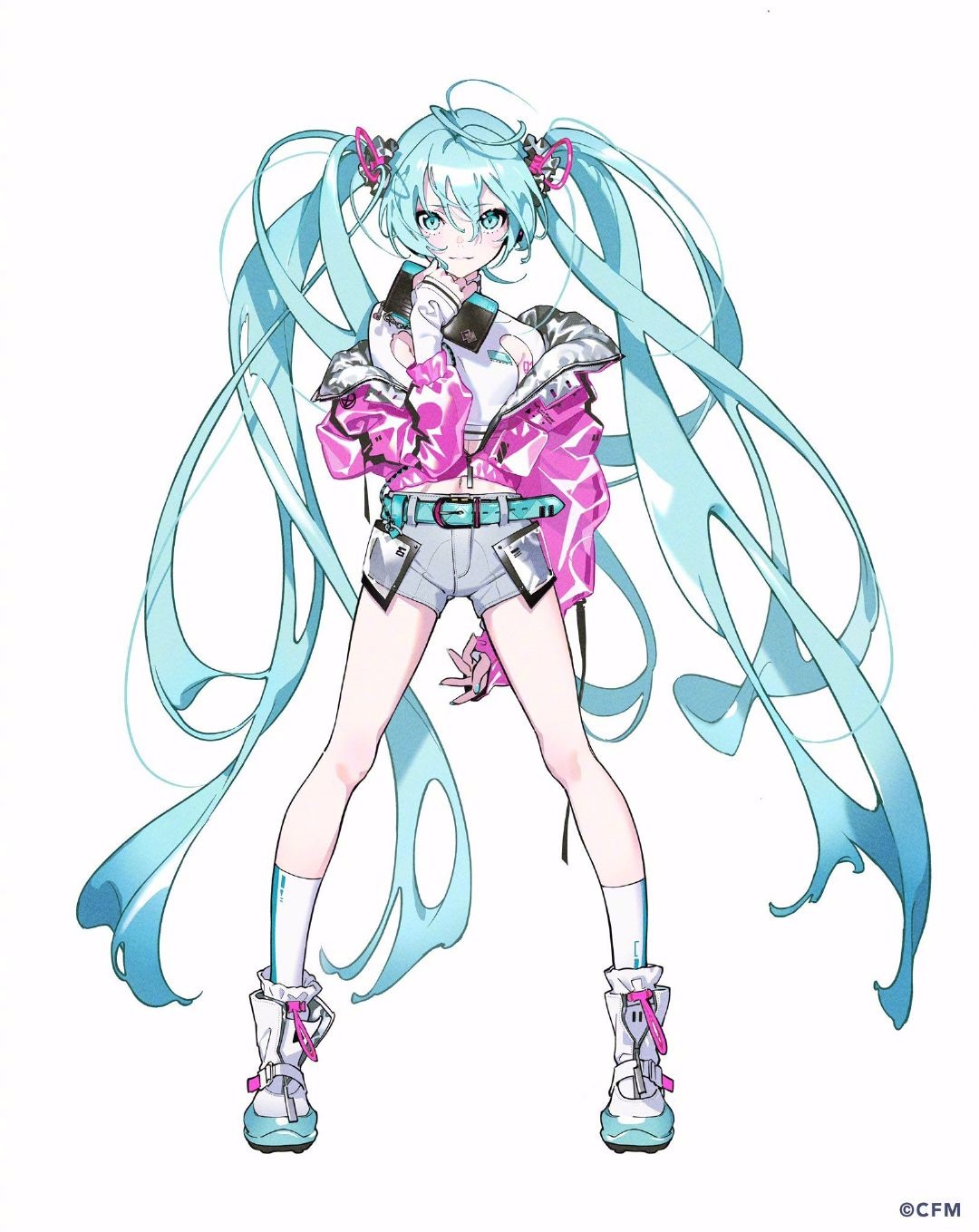 米山舞初音插画整张临摹,初音手办珍藏版