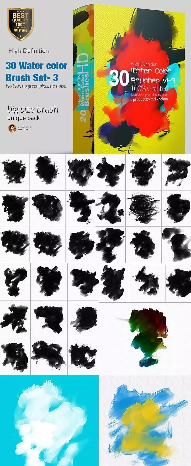 ps水彩风格的笔刷怎么调,水彩笔刷photoshop笔刷免费下载