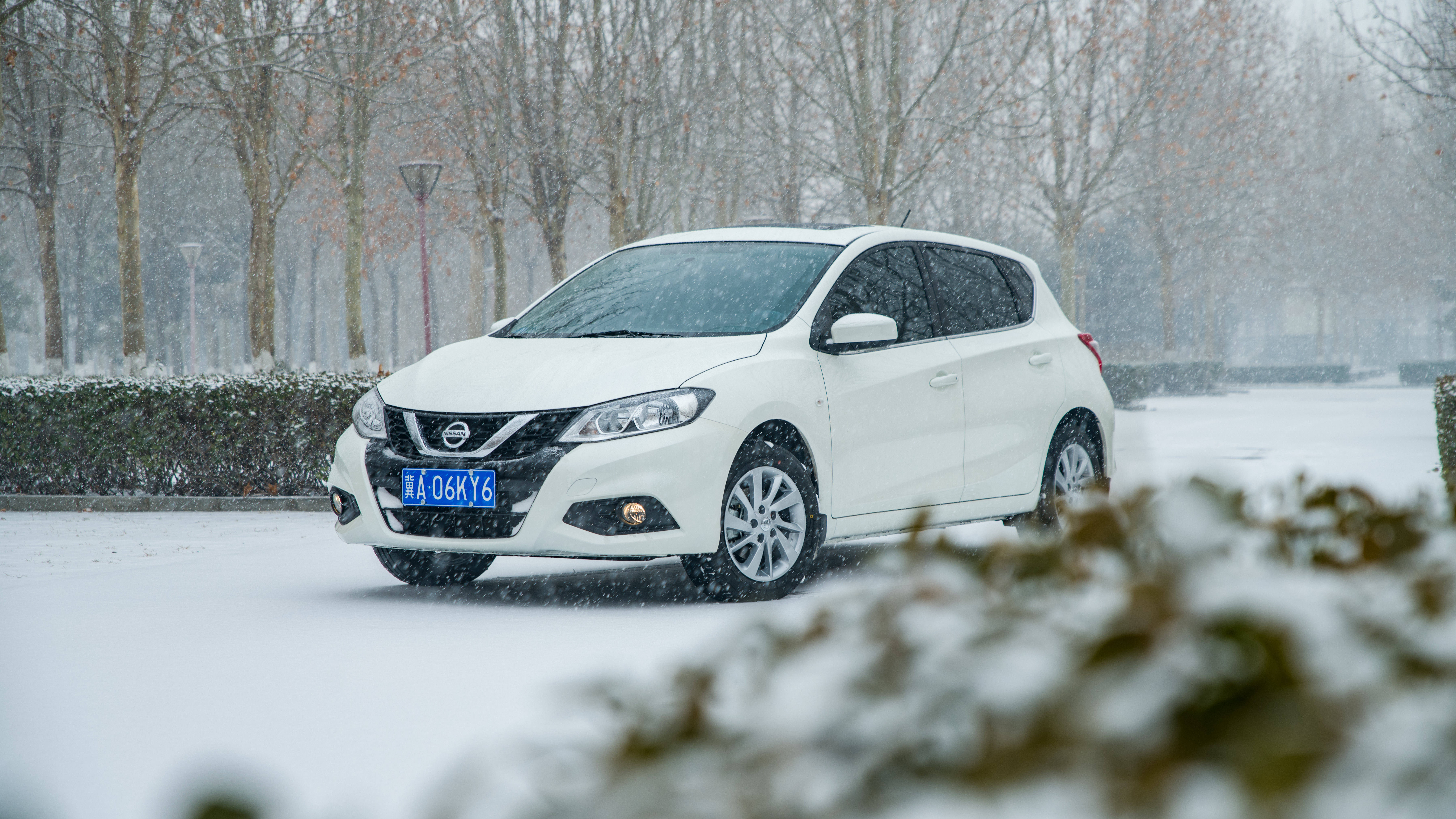 骐达拍的行车风景,骐达下雪天