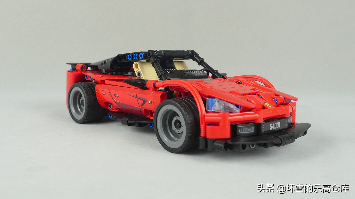 启蒙积木暗影跑车,可以漂移的积木跑车测评