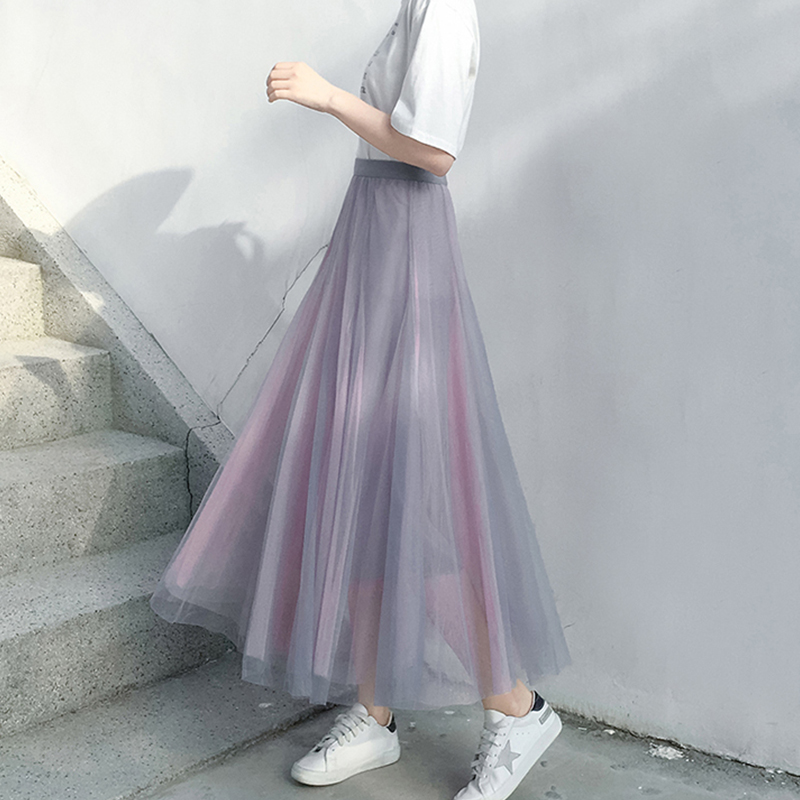 方领仙气网纱蕾丝裙超大摆连衣裙,网纱裙仙气柔软