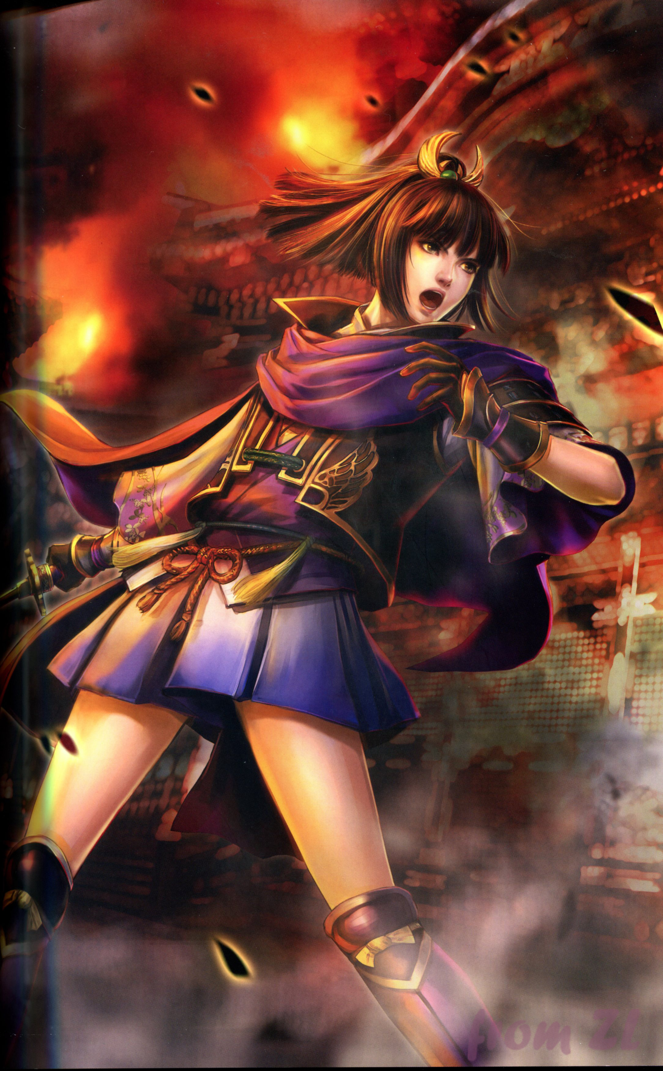 战国无双4设定角色原画集，神无双极意55名武将CG插画壁纸欣赏