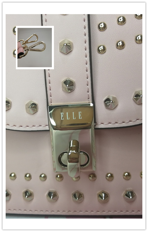 elle双肩铆钉女包,elle铆钉包