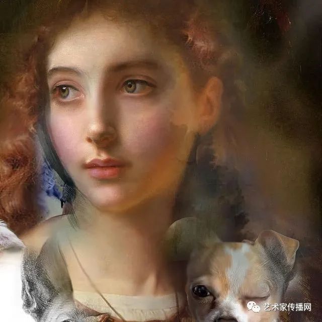 梦幻油画少女唯美图片,梦幻少女绘画图片