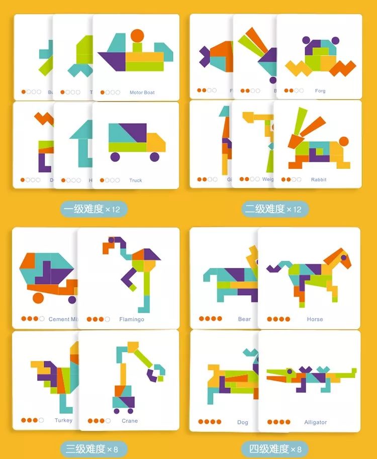 七巧板可以拼出千变万化的图案,七巧板能拼出什么模型