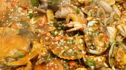 重庆江北海鲜大杂烩香辣海鲜锅,超好吃的海鲜大杂烩