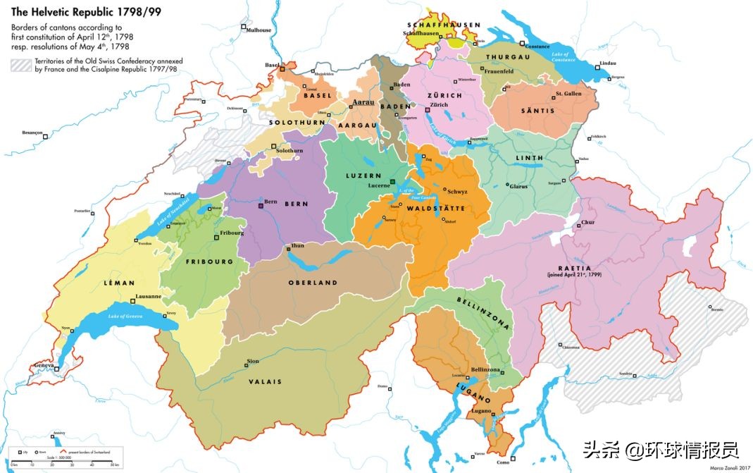 瑞士国土为什么那么小,瑞士领土历史