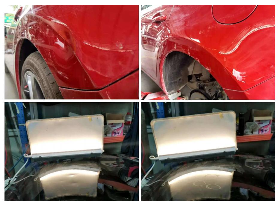 汽车无痕修复是什么样的,不伤漆汽车钣金修复