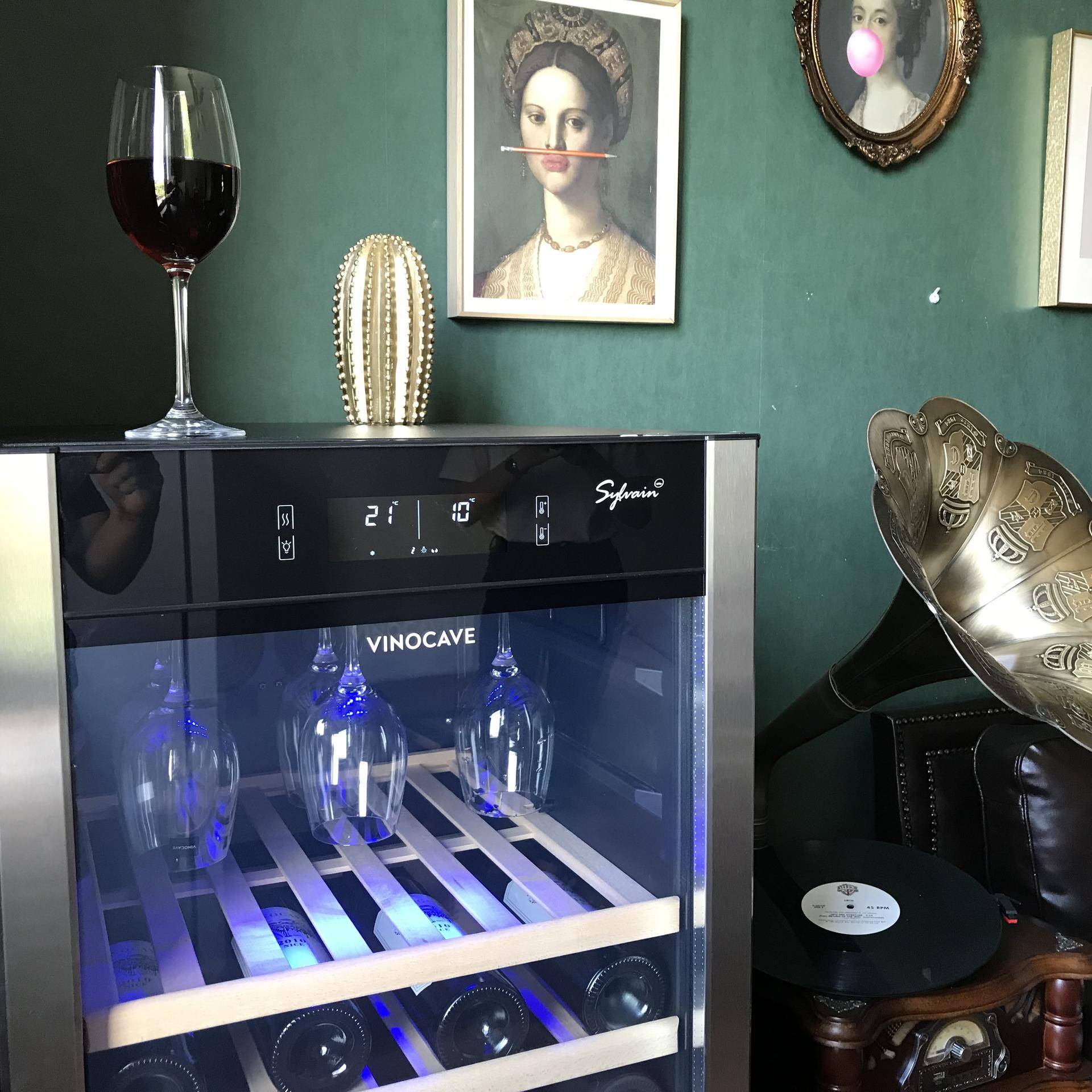 维诺卡夫cwc168a恒温酒柜,维诺卡夫独立式红酒柜怎么调温度