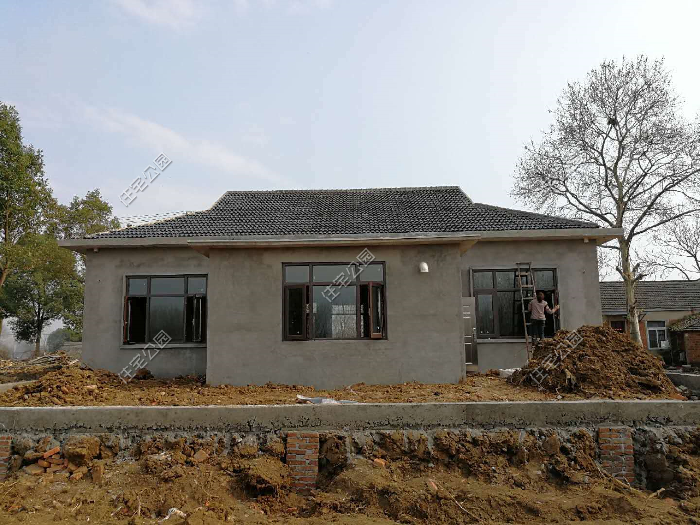 安徽老哥30万建房，钢结构屋顶铺XPS板，室内冬暖夏凉你见过吗？