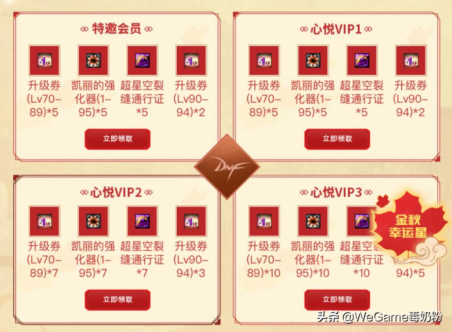 dnf心悦月周期礼盒有什么奖励,dnf2018国庆套心悦抵扣券