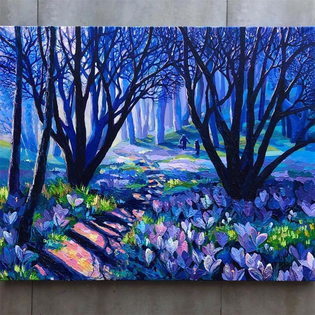 巨幅油画抽象零基础怎样画,油画基础知识油画风景应该怎么画