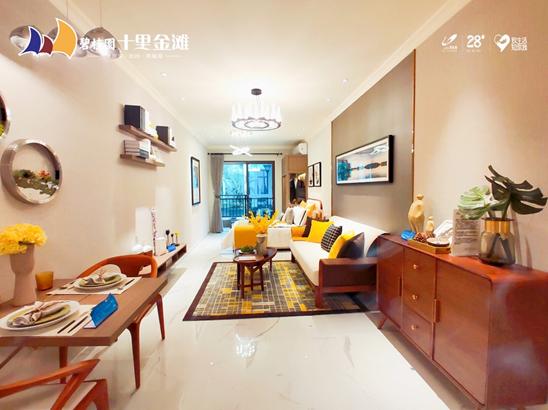 生蚝之乡广东阳江,钦州市碧桂园红树湾88平观景效果