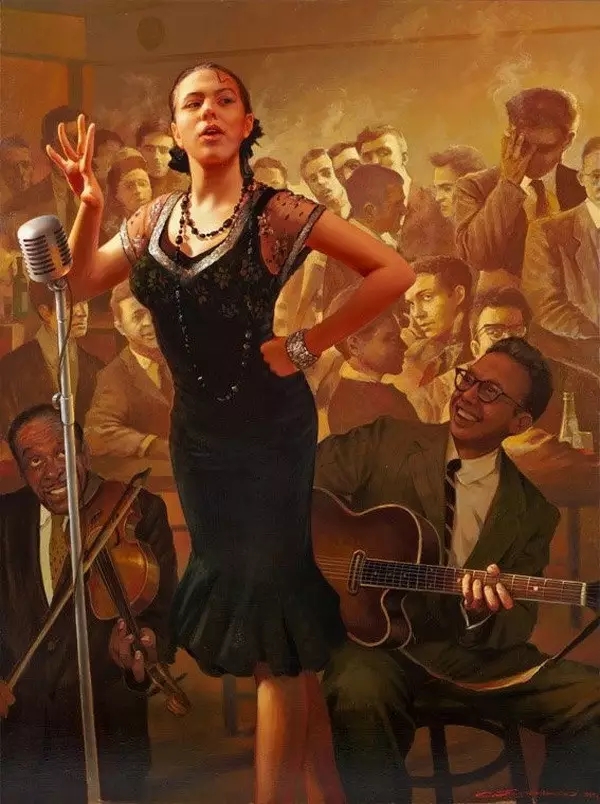 他偷看老婆同事跳舞25年，画下这曼妙的人体油画，还卖了1200万