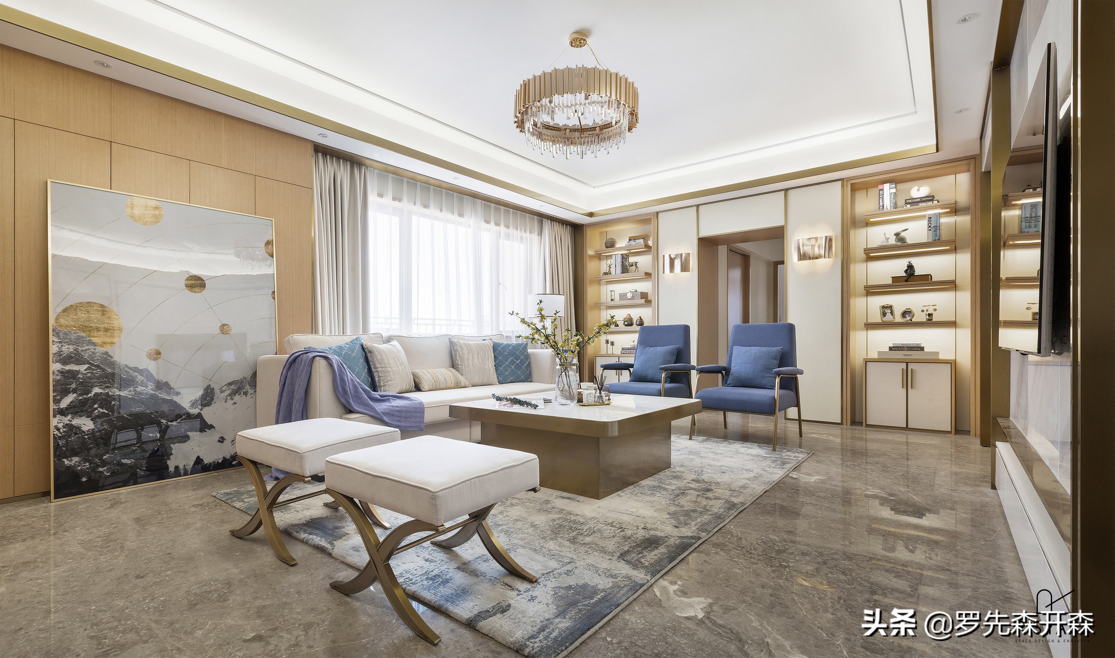 温州·158㎡现代轻奢家居装修设计实景;优雅温暖