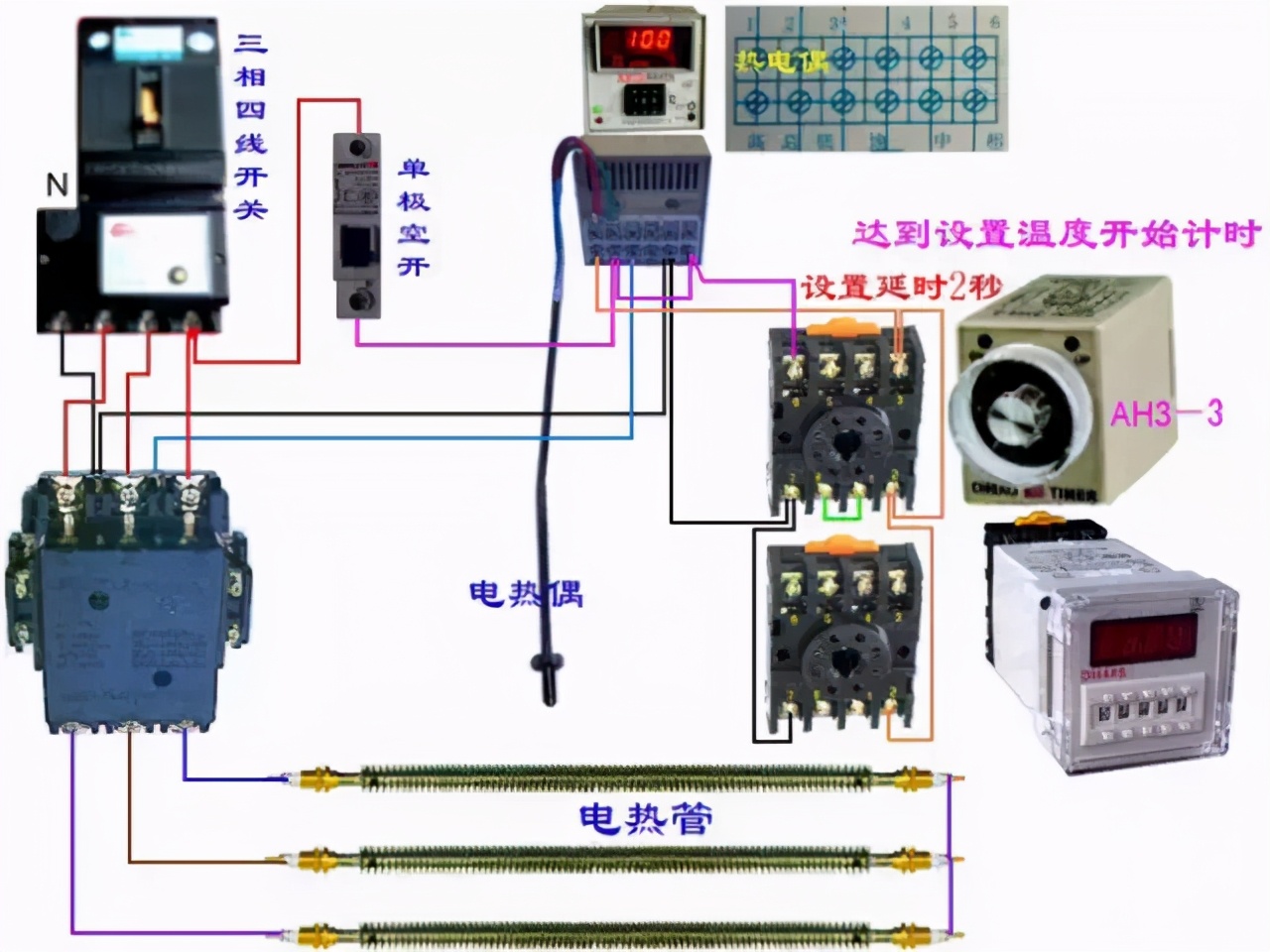 电工正反转电路图和实物接线图,低压电工考试实操实物接线图