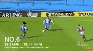 足坛十大重炮抽射最高时速,足球十大神级射门