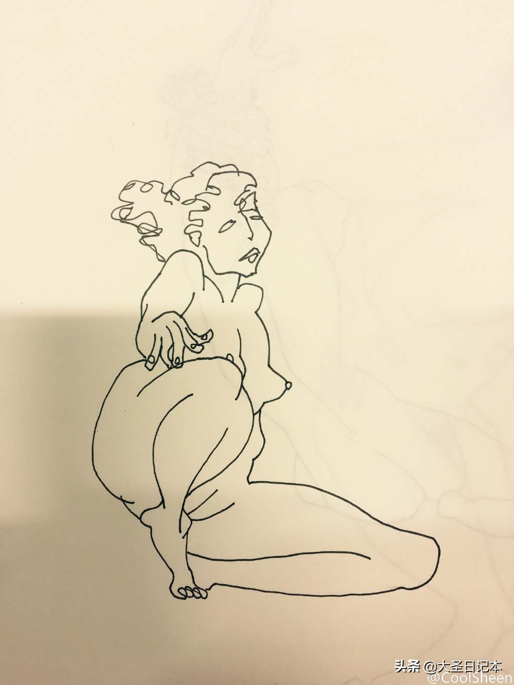 漫画现场临摹,人物写生漫画速写