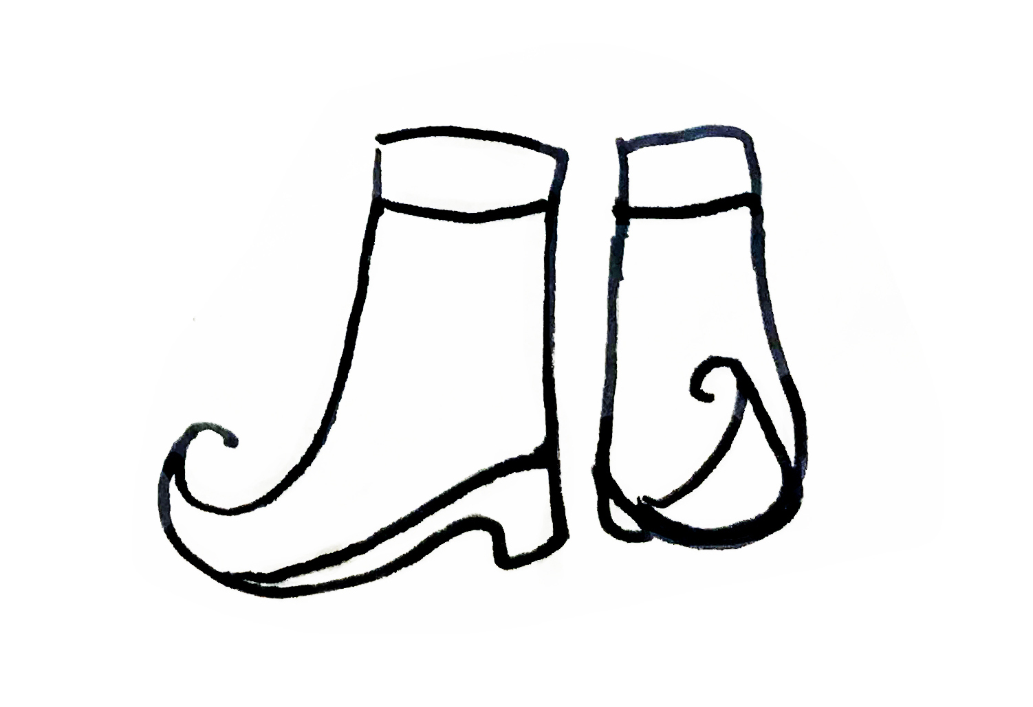 儿童鞋简笔画图片大全,各种各样的鞋简笔画