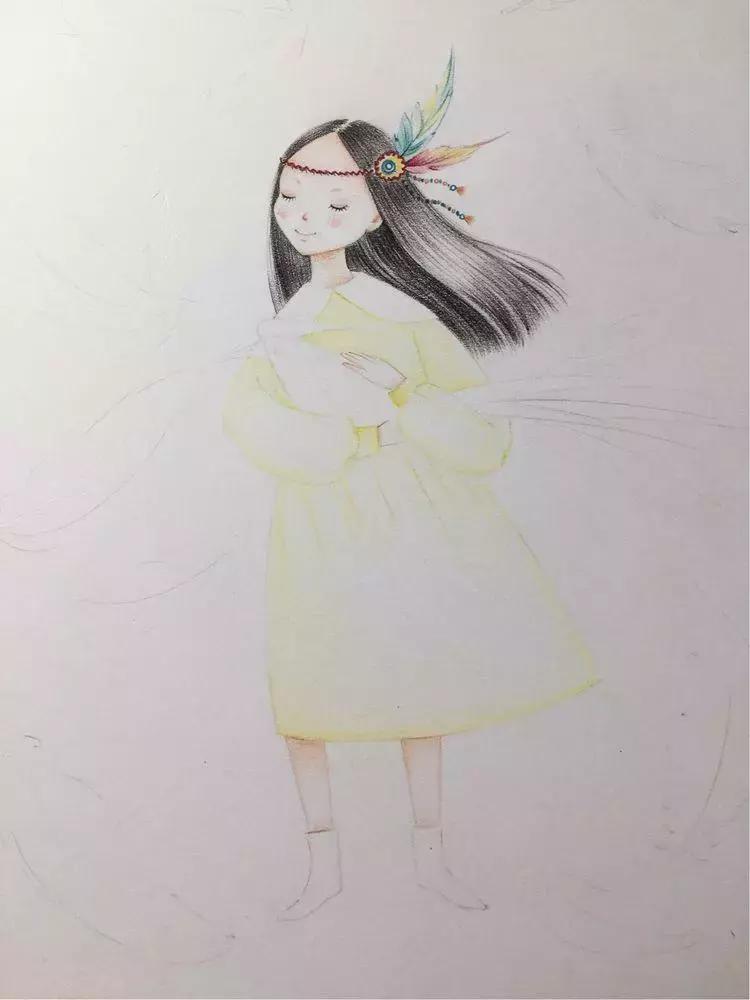 初学彩铅如何练习叠色,初学者彩铅画教学风景