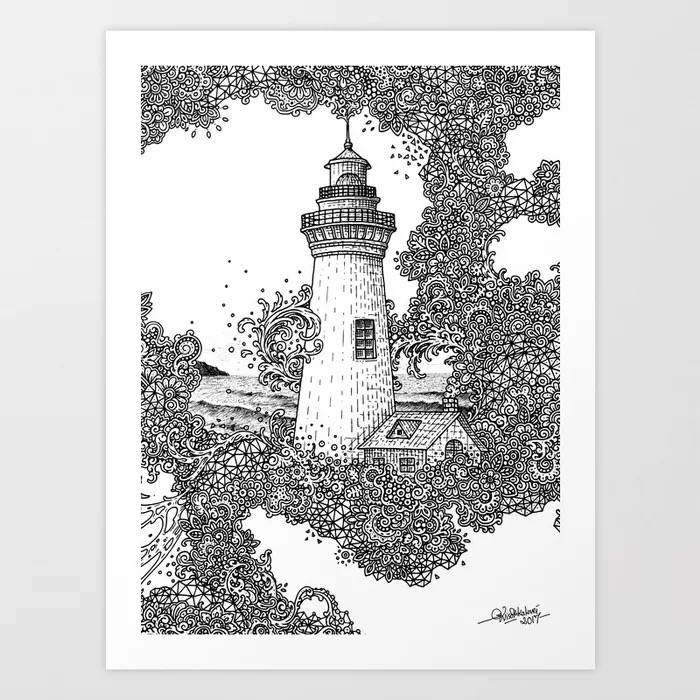 彩色插画手绘,黑白绘画人物procreate