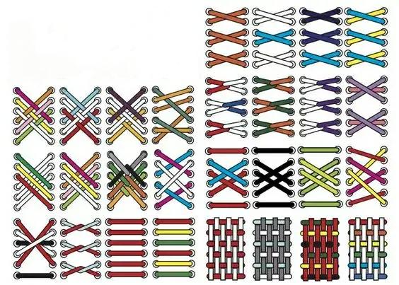 adidasozweego花式鞋带系法,几十种系鞋带的方法