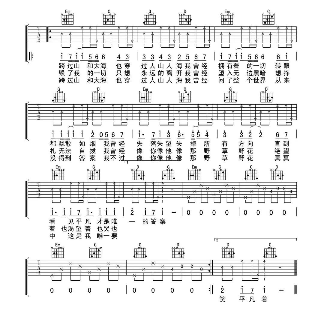 适合初学者的吉他最简单谱子,有哪些适合新手学的吉他曲