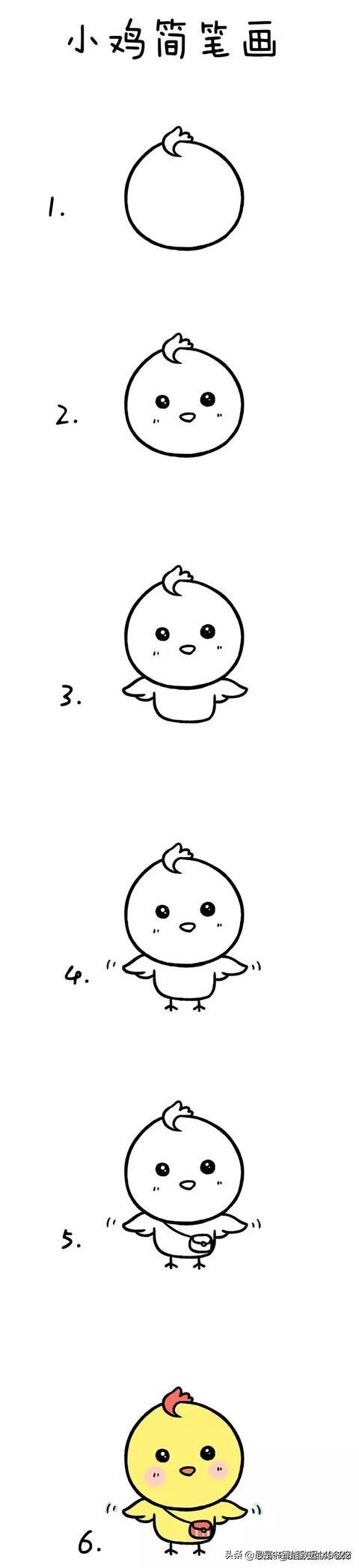 画动物12生肖的简笔画,儿歌多多简笔画动物