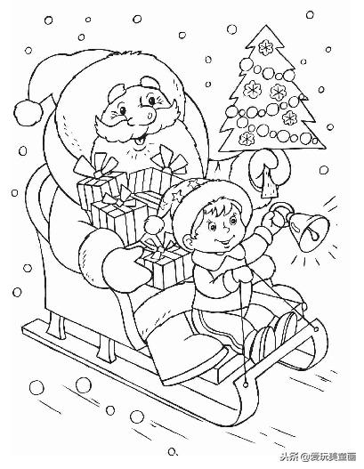 圣诞节简笔画大全图片步骤,彩色圣诞节简笔画图片大全