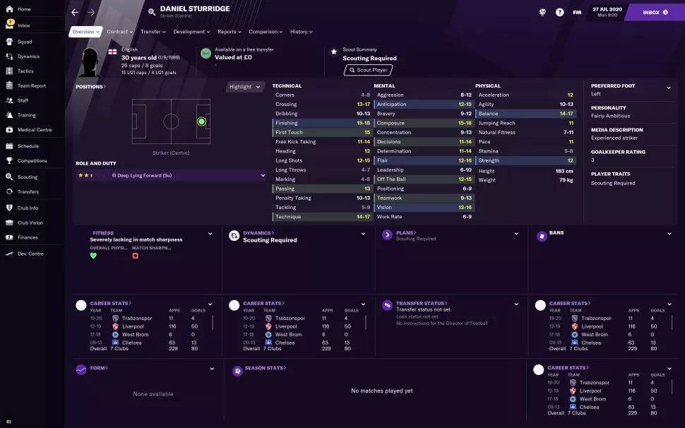 fm2021各位置最强球员排行,fm2021自由球员