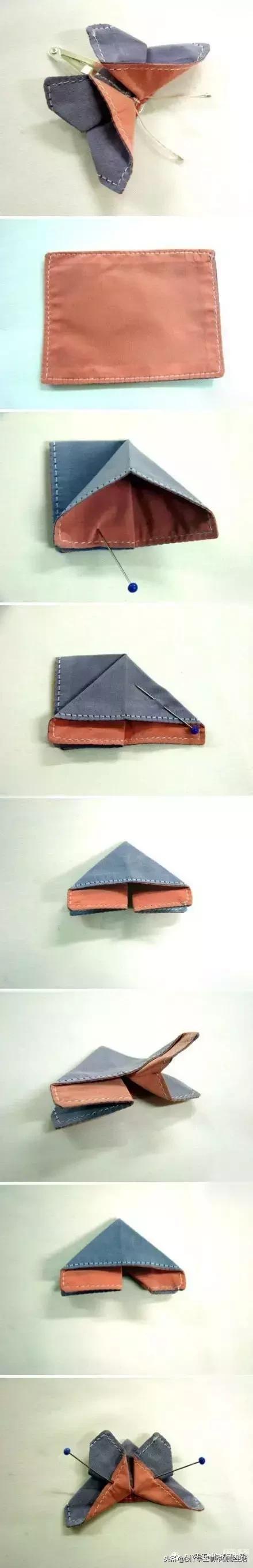 可以折叠的蝴蝶折纸,蝴蝶折纸用长方形纸