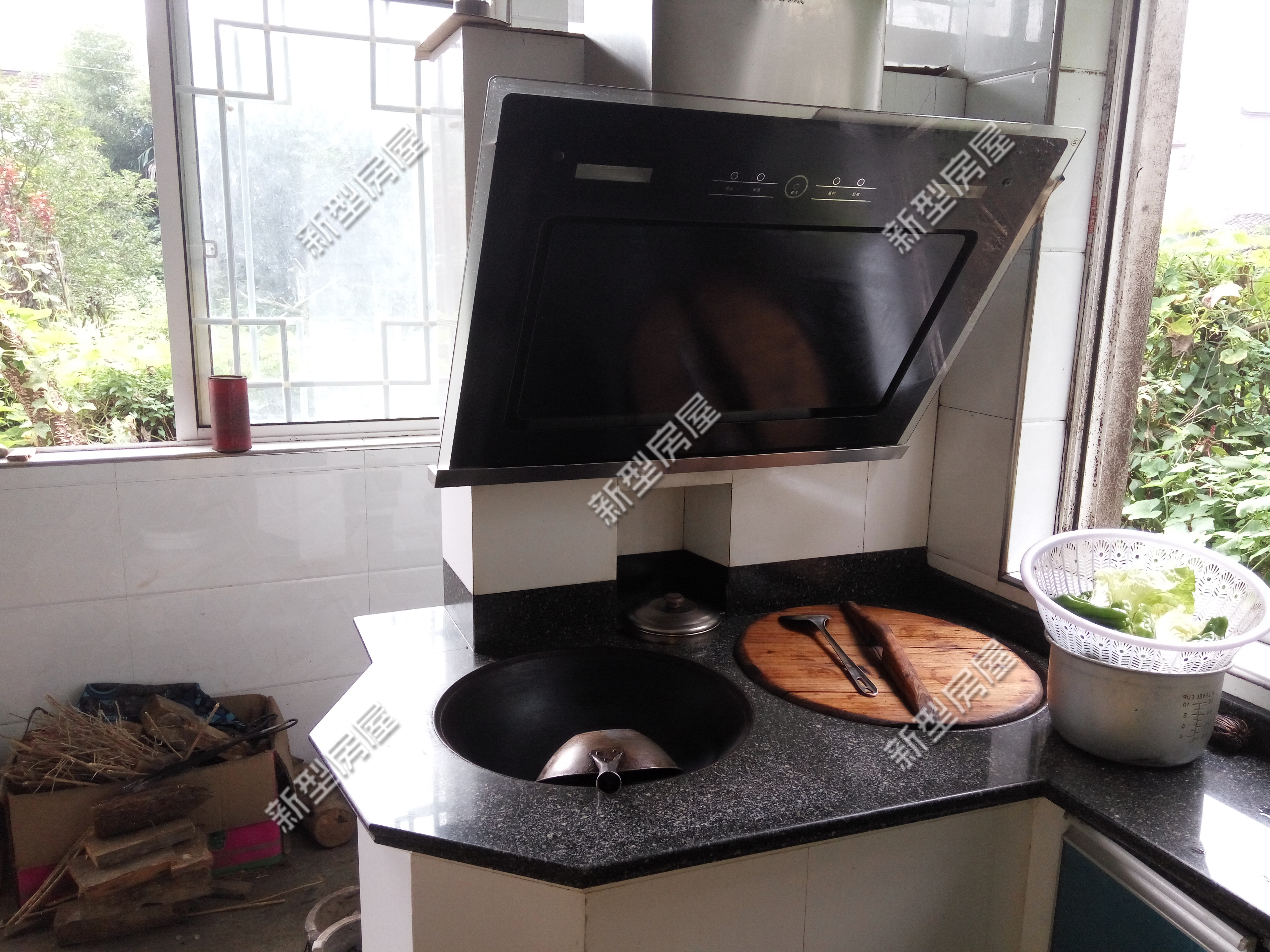 农村自建房柴火灶最佳方案,农村庭院柴火灶砌砖全过程