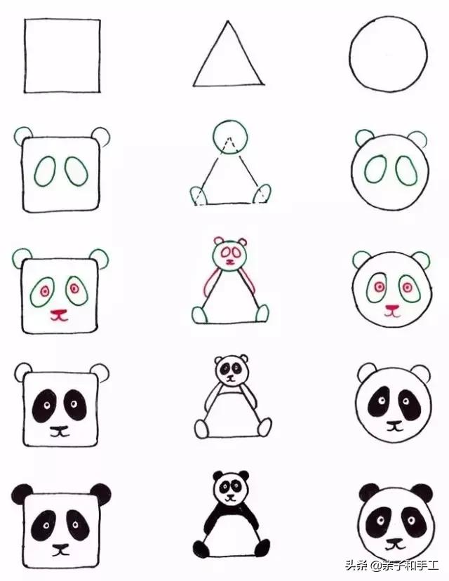 幼儿园动物简笔画教程,数字1到10的动物简笔画