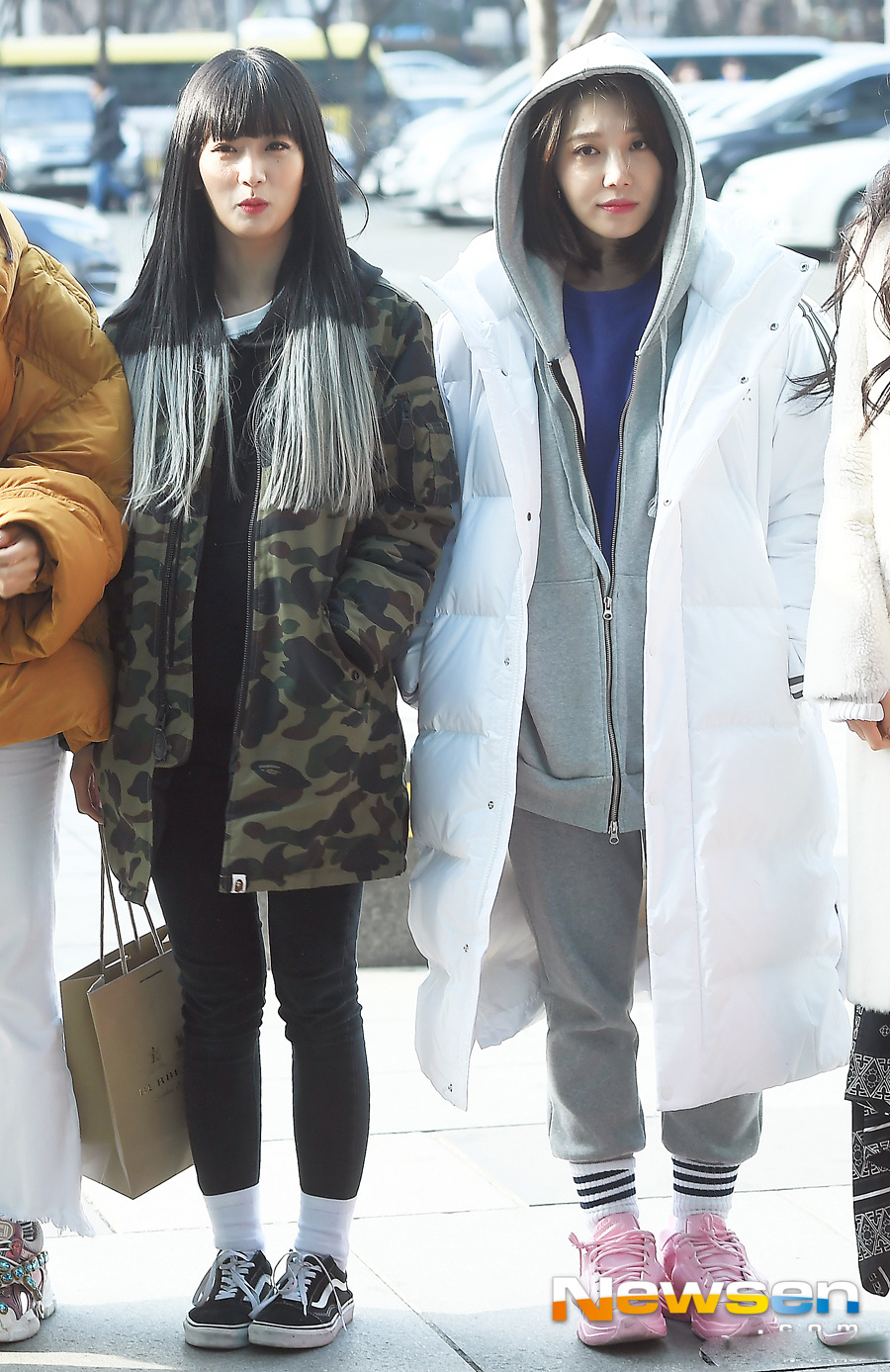 apink小分队穿搭,apink机场穿搭