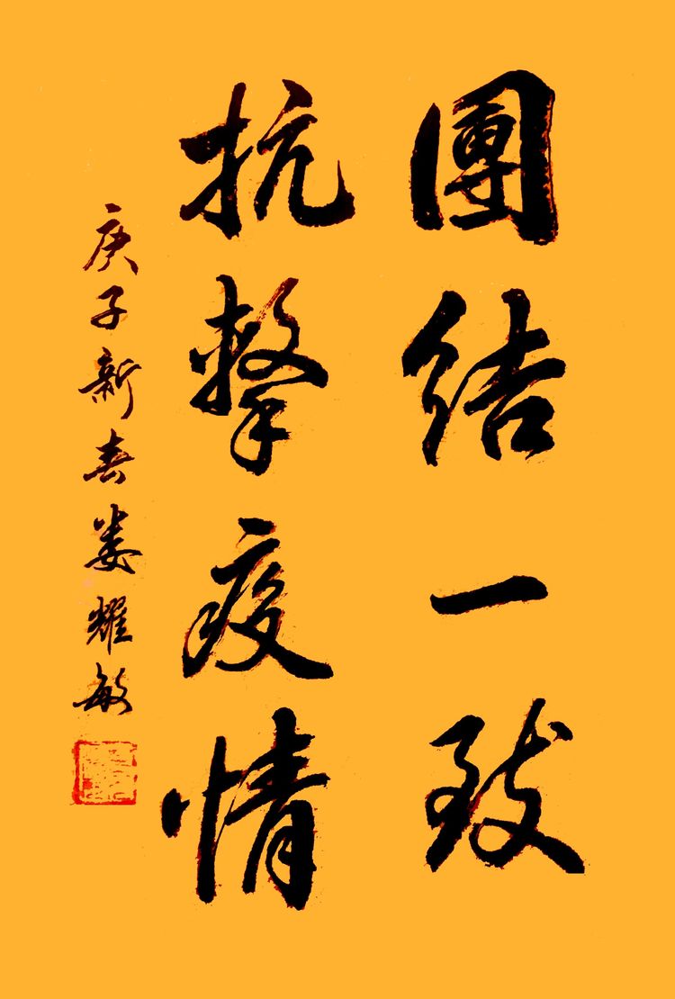 37位名家长江书法展,书法楷书武汉加油中国加油