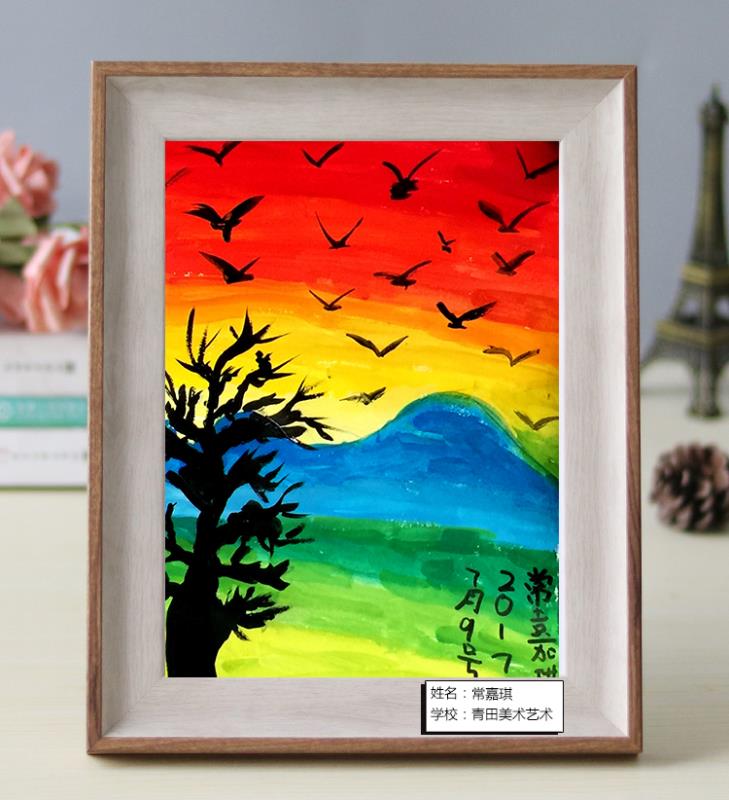 儿童水粉画主题,儿童水粉画作品熏衣草庄园