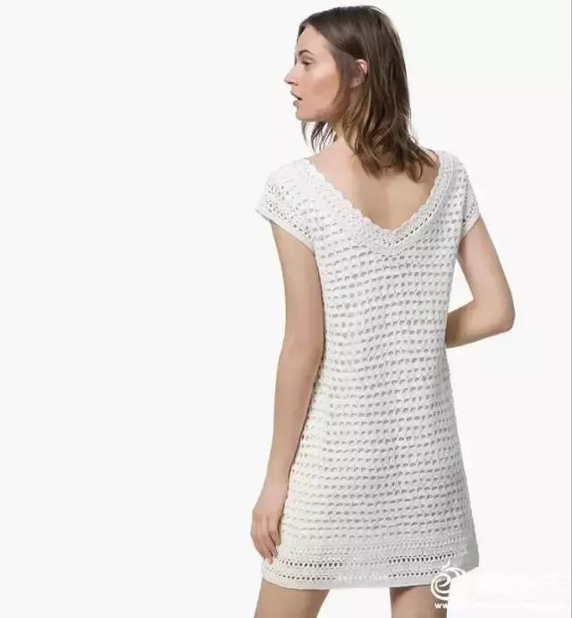 钩针编织女士连衣裙视频图解过程,郁金香钩针连衣裙图案图解