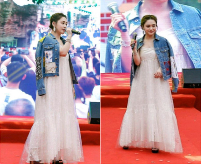 何穗杨幂穿的什么,杨幂黑色蓬蓬裙穿搭