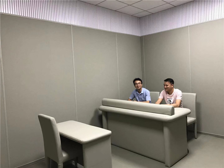 谈话室防撞软包安装案例效果分享,谈话室墙面防撞软包厂家