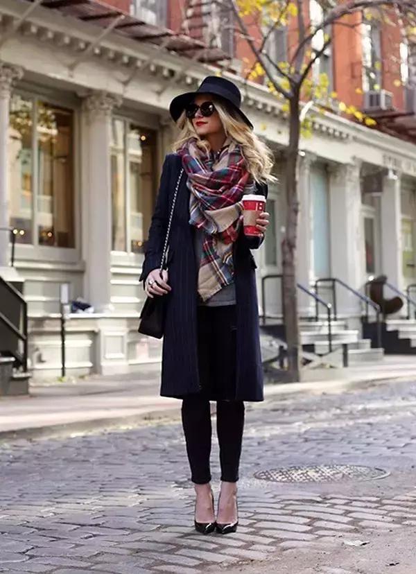 冬季围巾简单又好看的系法,冬季围巾戴头上保暖的系法