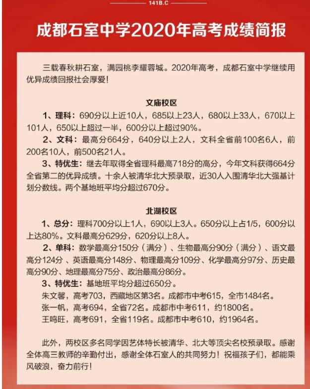 成都最好的石室中学,成都石室中学有多牛