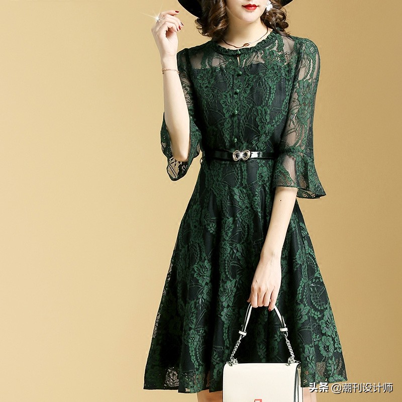 时尚连衣裙夏季穿搭面料柔软舒适,圣哥弟亚雪纺连衣裙2022年新款