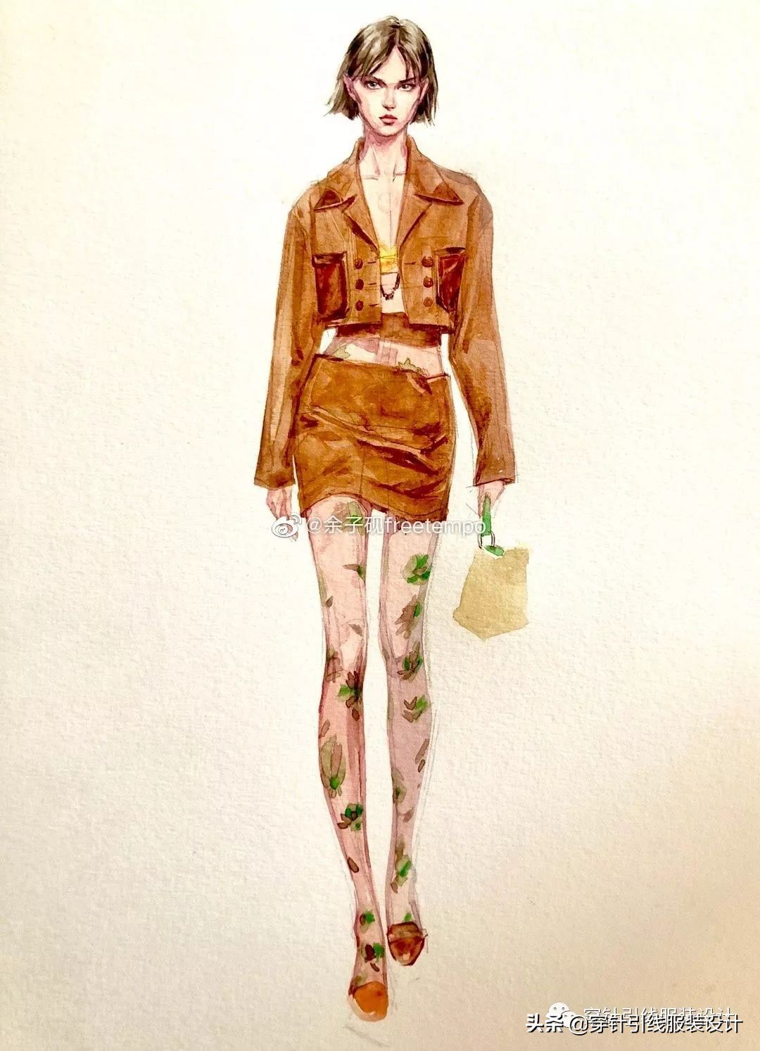 礼服服装效果图手绘,西装手绘服装效果图
