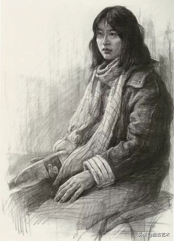 择其善者而从之,其不善者而改之的素描艺术画——盘古艺术