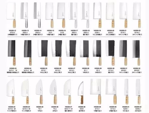 西式厨刀都有哪些刀型,中式厨刀和西式厨刀