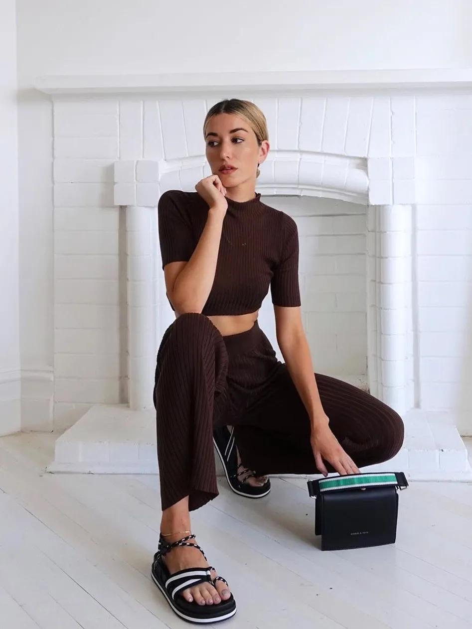 镂空丑萌老爹凉鞋,老爹凉鞋穿搭