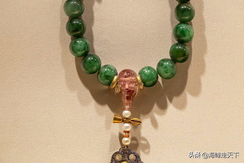 馆藏十八子翡翠手串,乾隆翡翠精品十八子手串