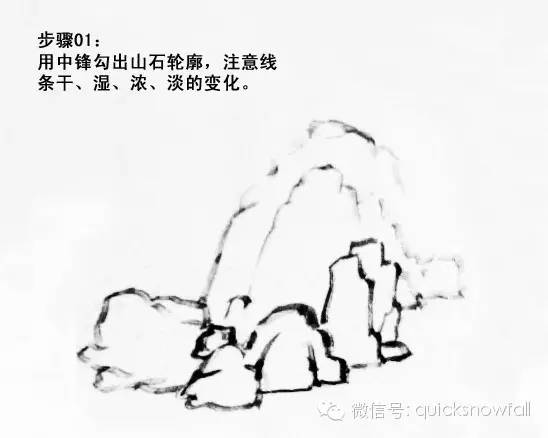 北派山水画山石画法,山水画技法山石的基本画法解析