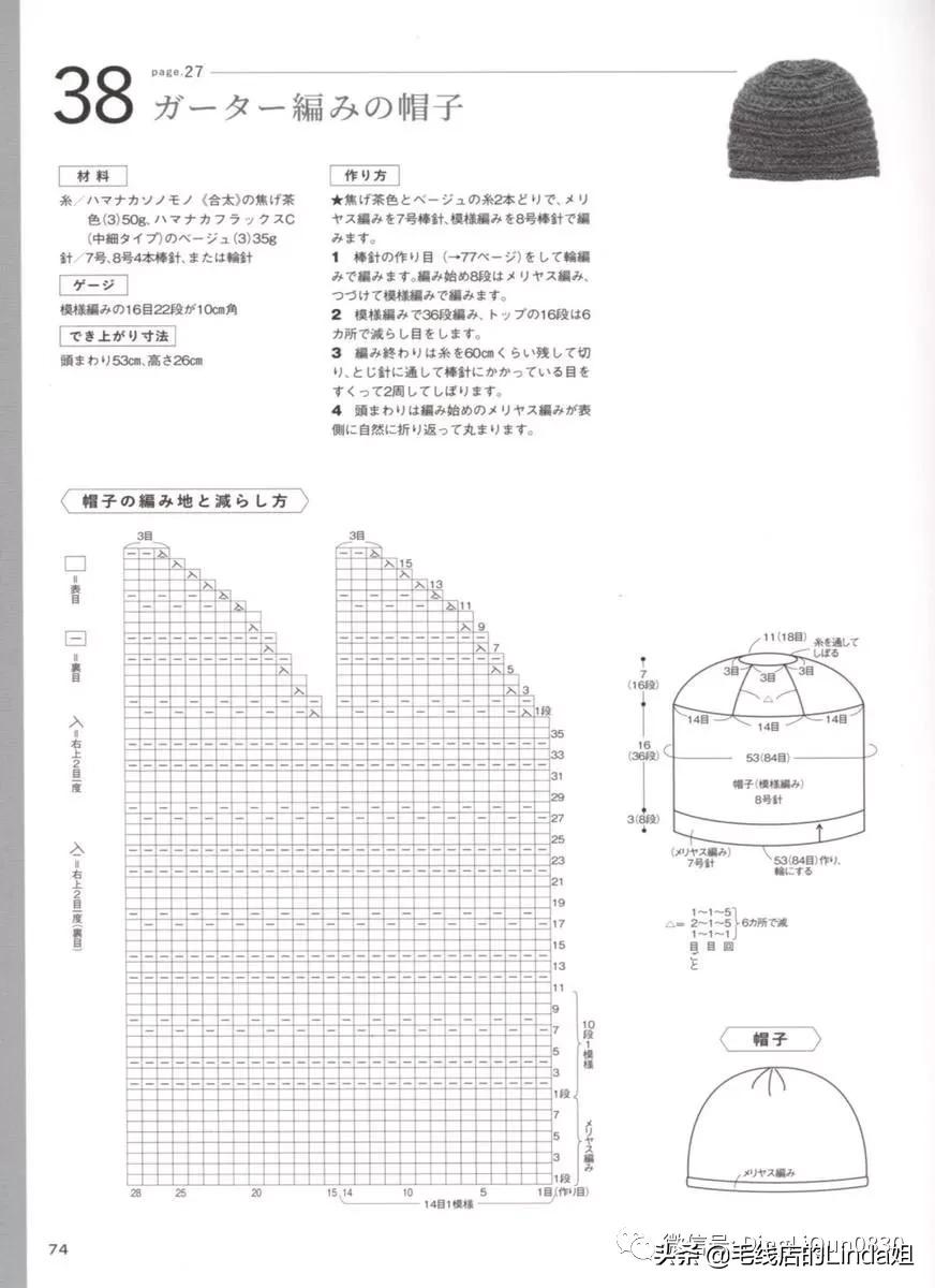 凤尾花的帽子钩针教程图解,男士帽子钩针织法大全图解
