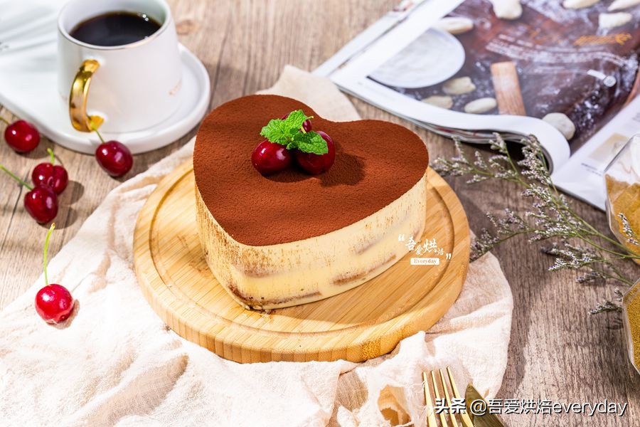 520的表白神器，为他自制爱心樱桃提拉米苏！